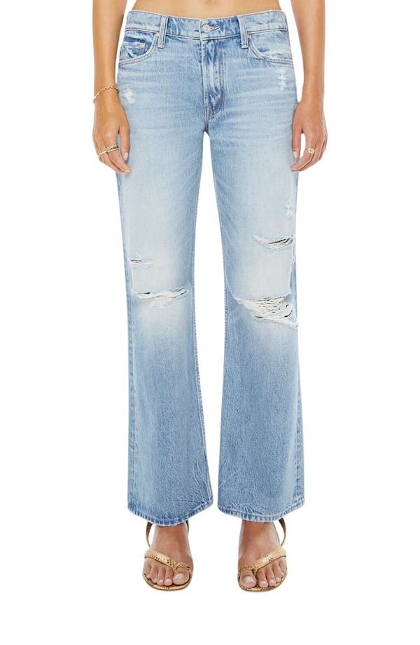 マザー レディース ボトムス デニムパンツ ワイドレッグ ジーンズ MOTHER The Bookie Nerdy Ripped Wide Leg Jeans Fafo