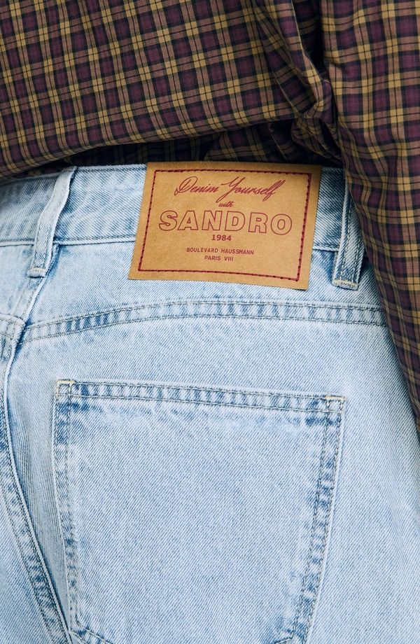 サンドロ レディース ボトムス デニムパンツ ジーンズ SANDRO Straightleg jeans Blue ブルー