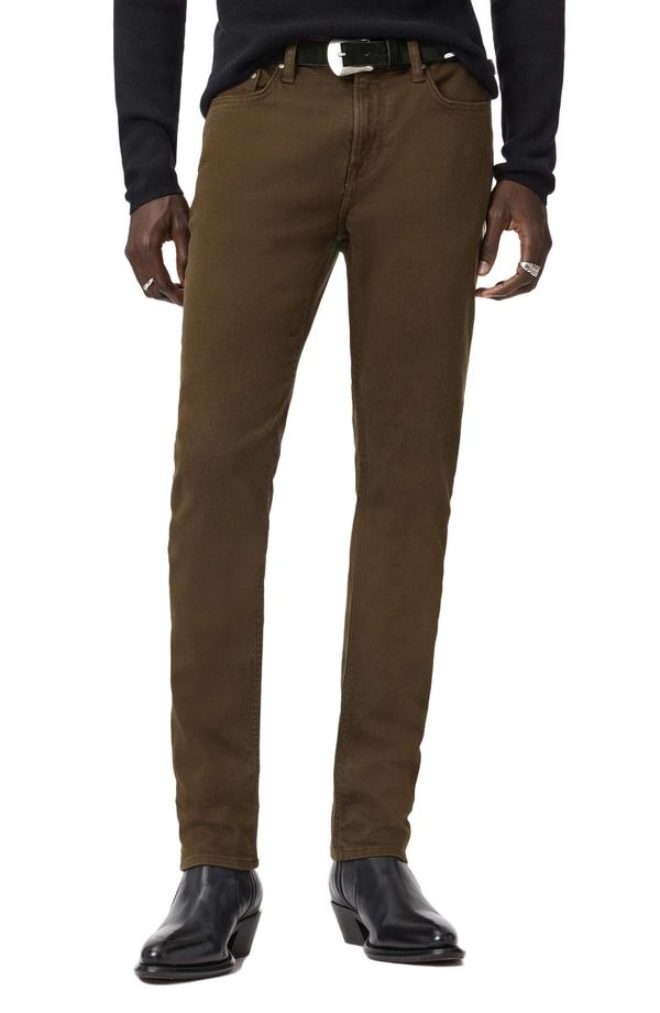 ジョンバルベイトス メンズ ボトムス デニムパンツ スリムフィット ジーンズ John Varvatos J702 Slim Fit Jeans Dark Brown ブラウン