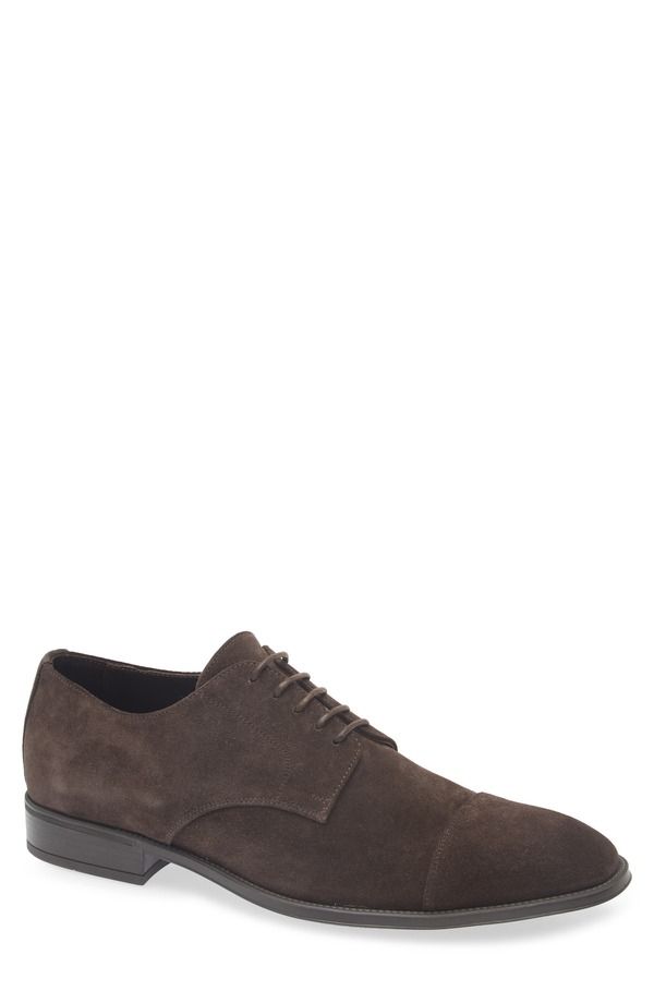 カナーリ メンズ シューズ ダービー キャップ Canali Cap Toe Derby Dark Brown ブラウン