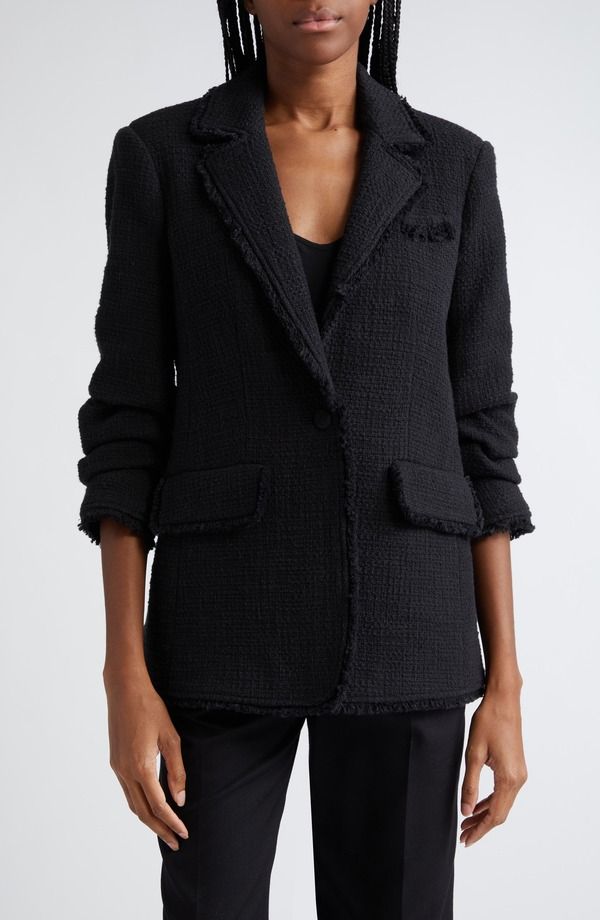 サンク セプト レディース アウター ジャケット・ブルゾン ブレザー Cinq Sept Khloe Boucl Blazer Black ブラック