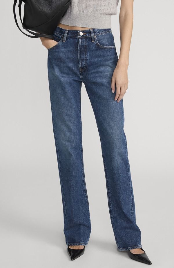 フレーム レディース ボトムス デニムパンツ ストレート ハイウエスト ジーンズ FRAME The Vertical High Waist Relaxed Straight Leg Jeans Logic