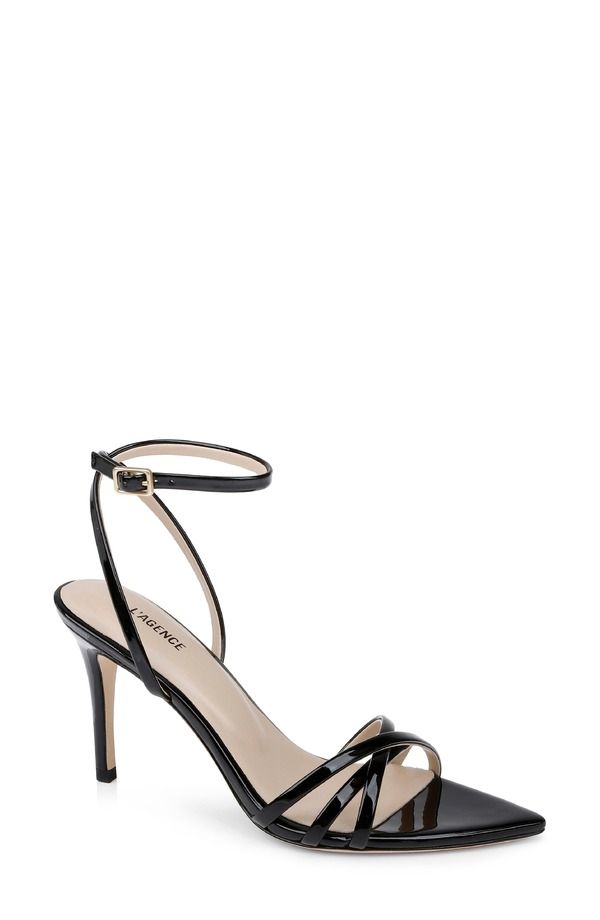 ラジャンス レディース シューズ ヒール サンダル アンクル LAGENCE Duankle Strap Sandal Black Patent ブラック