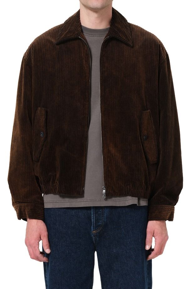 アゴルド メンズ アウター ジャケット・ブルゾン コーデュロイ AGOLDE Torres Corduroy Bomber Jacket Espresso 63,690円