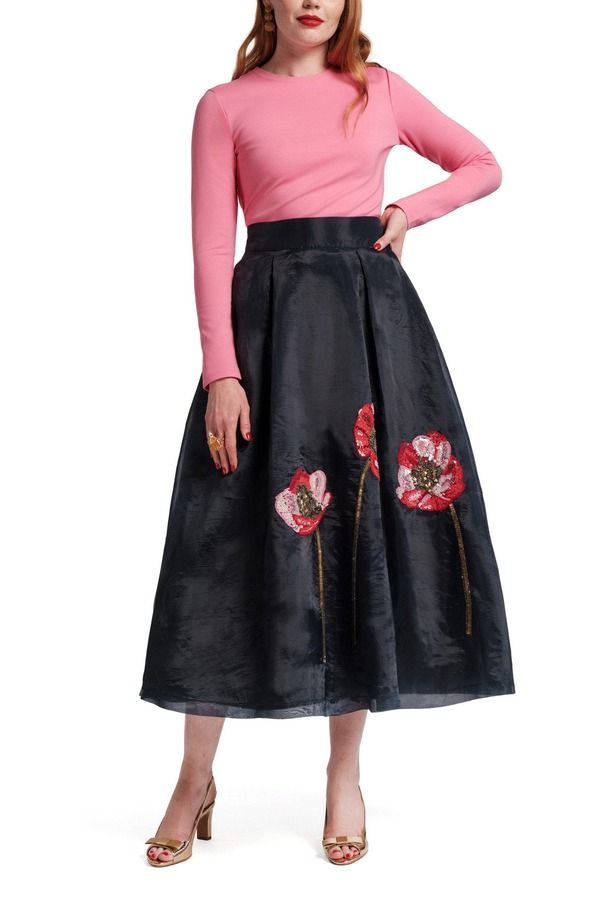 フランセスバレンタイン レディース ボトムスカート マキシ Frances Valentine Shea Maxi Skirt NavyMulti ネイビー