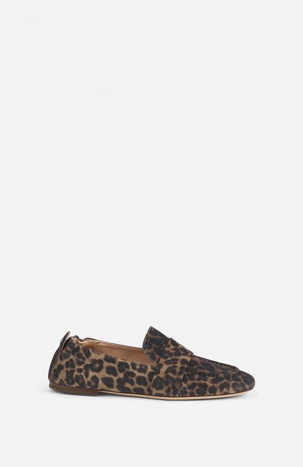 エージーエル レディース シューズ スリッポン・ローファー レザー AGL Cristiana Leather Moccasin Leopard アニマル
