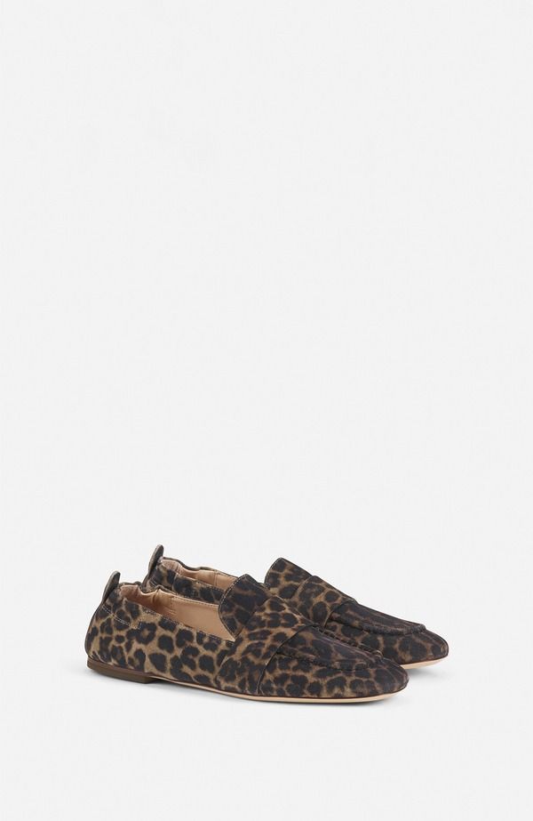 エージーエル レディース シューズ スリッポン・ローファー レザー AGL Cristiana Leather Moccasin Leopard アニマル