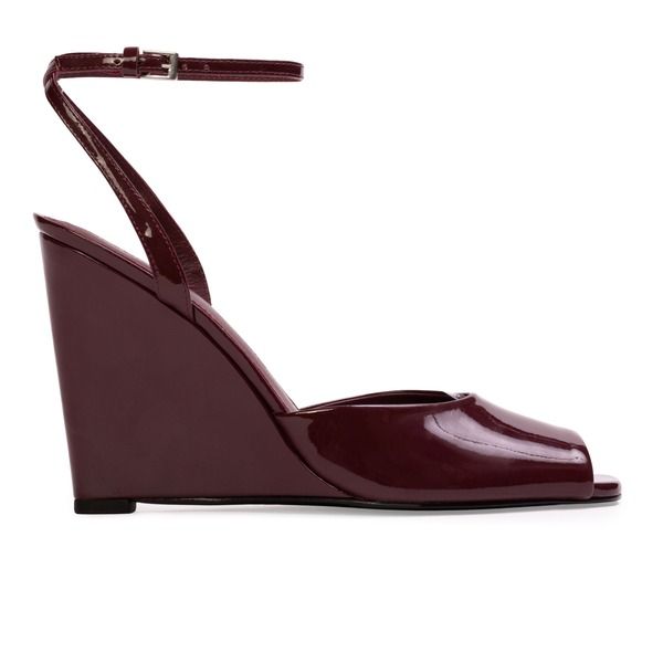 ブラックスエードスタジオ レディース シューズ サンダル BLACK SUEDE STUDIO Idetta 100 Wedge Sandal Raisin Patent Leather