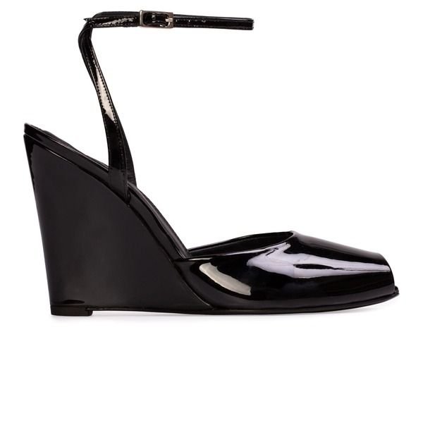 ブラックスエードスタジオ レディース シューズ サンダル BLACK SUEDE STUDIO Idetta 100 Wedge Sandal Black Patent Leather ブラック