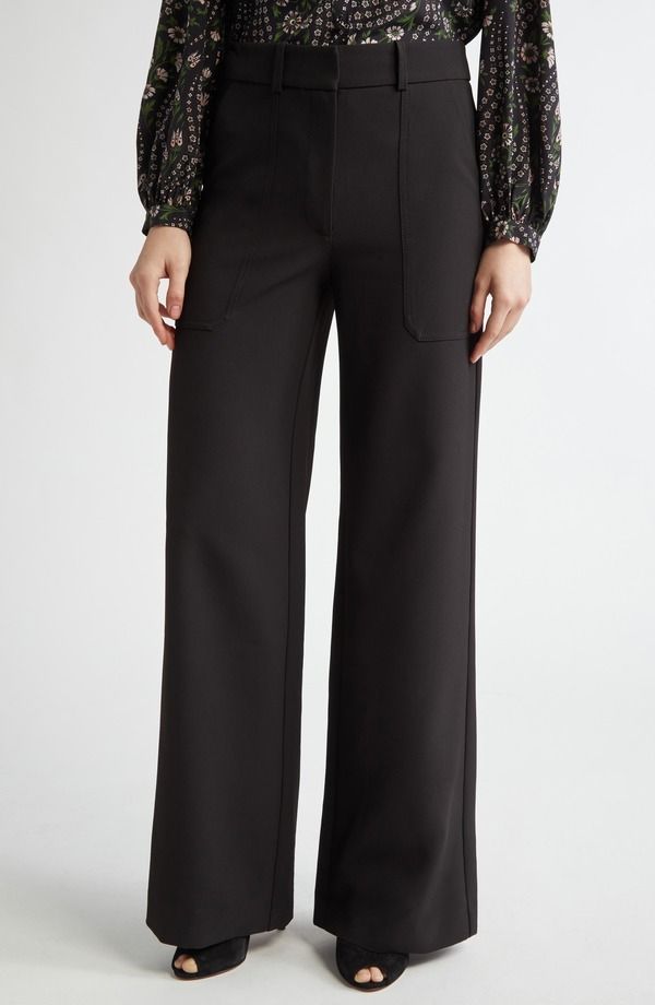ヴェロニカ ベアード レディース ボトムス レギンス ワイドレッグ パンツ Veronica Beard Cole Wide Leg Pants Black ブラック