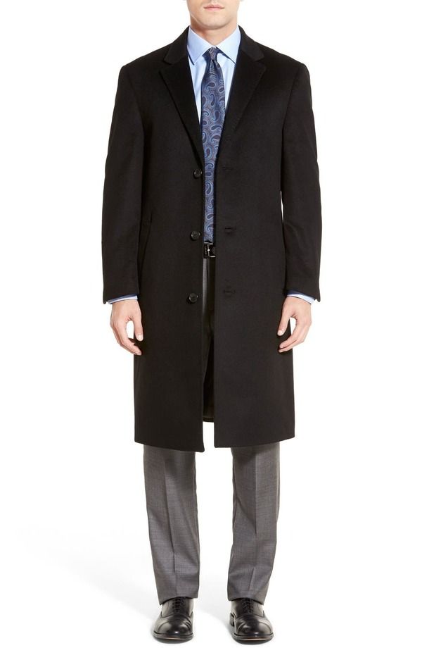 ハート シャフナー マルクス メンズ アウター ジャケット・ブルゾン ウール コート Hart Schaffner Marx Sheffield Classic Fit Wool Cashmere Overcoat Black ブラック