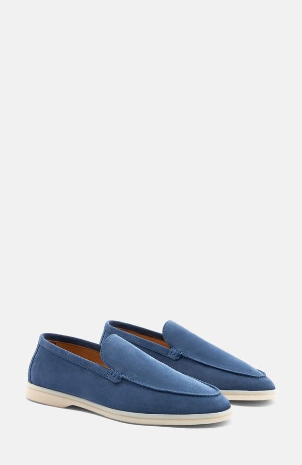 スカロッソ メンズ シューズ ローファー SCAROSSO Ludovico Loafersteel Blue Suede ブルー 69,740円