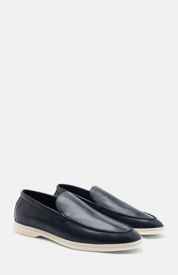 スカロッソ メンズ シューズ ローファー SCAROSSO Ludovico Loafers Blue Calf ブルー