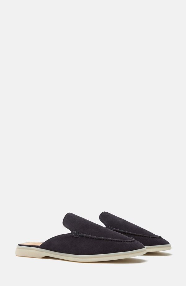 スカロッソ メンズ シューズ スリッポン・ローファー SCAROSSO Lucrezio Slippers Blue Suede ブルー