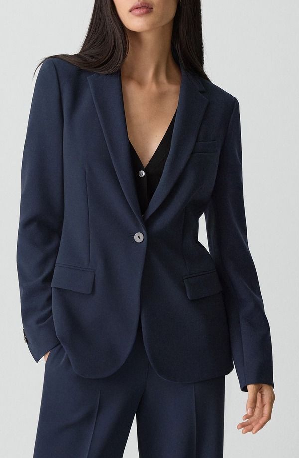 セオリー レディース アウター ジャケット・ブルゾン ブレザー Theory Classic Staple Blazer Nocturne Navy Xlv ネイビー
