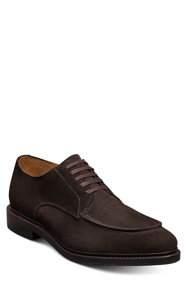 アレン エドモンズ メンズ シューズ スエード ダービー Allen Edmonds Rivington Suede Moc Toe Derby Chocolate Suede チョコレート