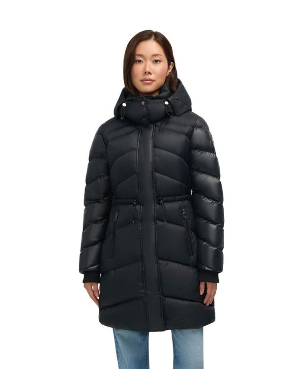 パジャール レディース アウター ジャケット・ブルゾン キルティング Pajar Saturn MidLength Quilted Puffer with Removable Hood Black ブラック