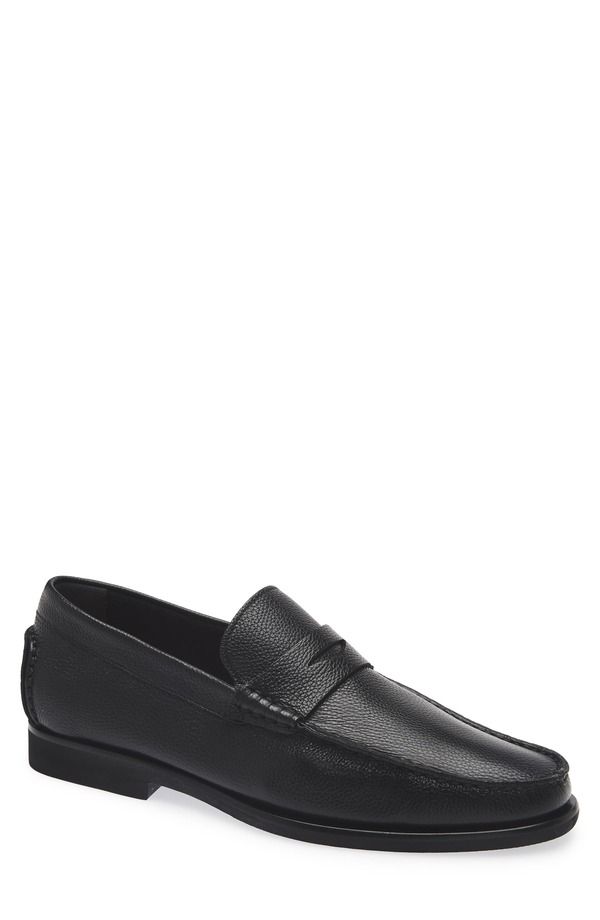 サントーニ メンズ シューズ スリッポン・ローファー Santonikangia Penny Loafer Black ブラック