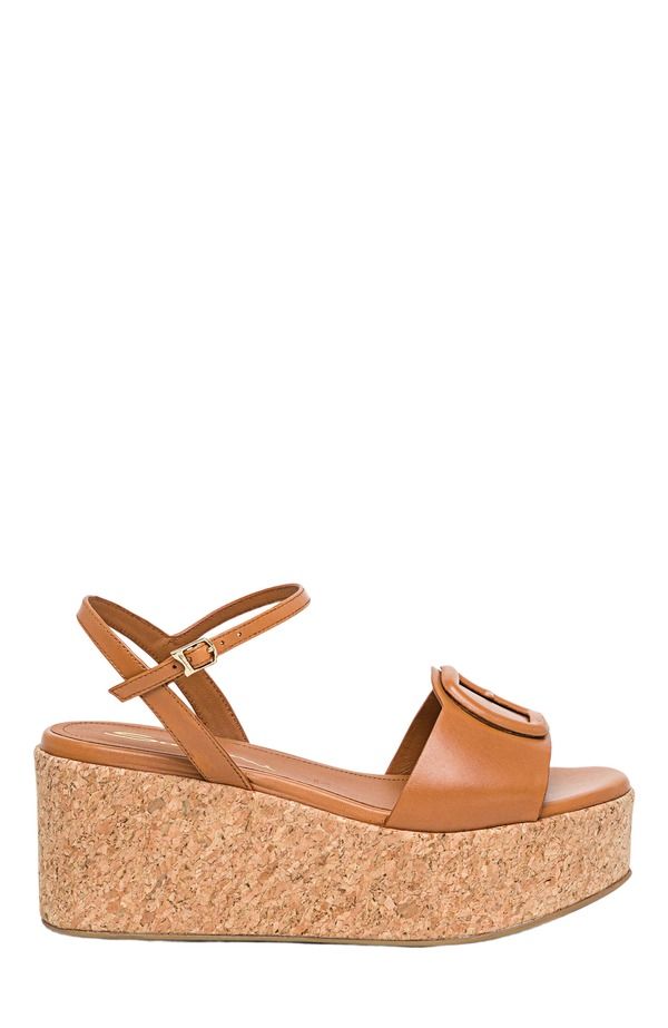 サントーニ レディース シューズ サンダル Santoni Womens wedge Light Brown ブラウン