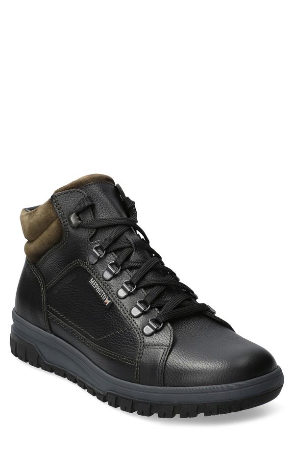 メフィスト メンズ シューズ ブーツ・レインブーツ レース Mephisto Pitt Mid LaceUp Boot Black1500 3619