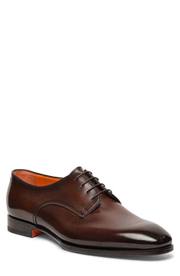 サントーニ メンズ シューズ ダービー Santoni Archer Derby Dark Brown ブラウン