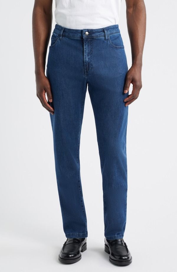 カナーリ メンズ ボトムス デニムパンツ ストレート ジーンズ Canali Comfort Straight Leg Jeans Blue ブルー