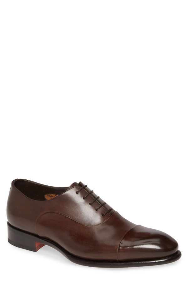 サントーニ メンズ シューズ オックスフォード キャップ Santonisaacap Toe Oxfordark Brown ブラウン