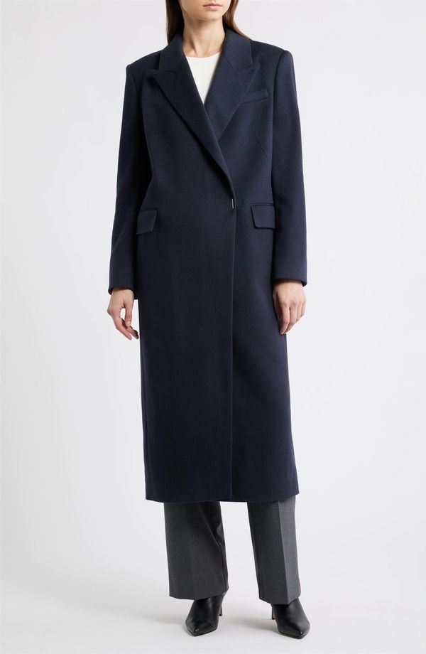 ボス レディース アウター ジャケット・ブルゾン コート BOSS Callafy Cashmere Coat Dark Blue ブルー