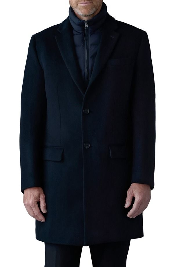 マッカージュ メンズ アウター ジャケット・ブルゾン ウール コート ダウン Mackage SkaiSLB Virgin Wool Coat with Removable Down Biblack ブラック
