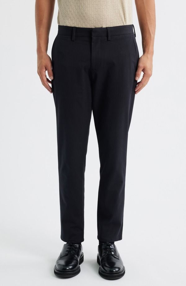 オープンエディット メンズ ボトムス カジュアルパンツ スリムフィット コットン Open Edit Slim Fit Stretch Cotton Chinos Black Caviar ブラック