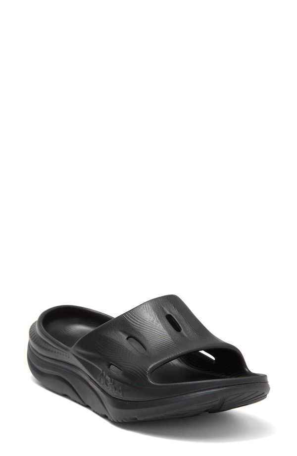 ホカオネオネ レディース シューズ サンダル HOKA Gender Inclusive Ora Recovery Slide 3 Sandal Black Black ブラック