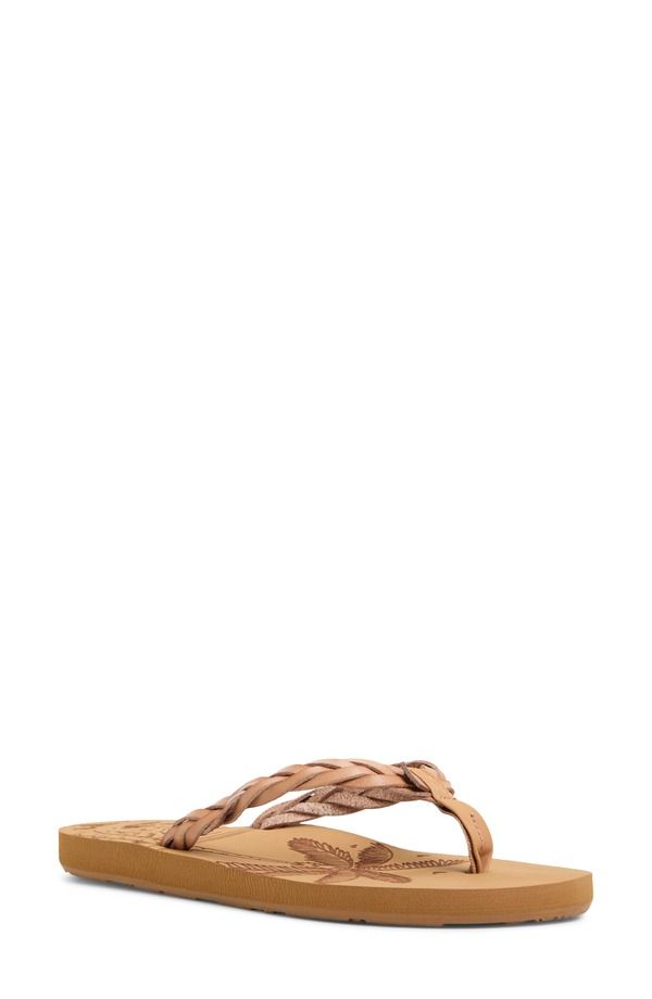 ロキシー レディース シューズ サンダル Roxy Feel Breezie Flip Flopen Tan タン
