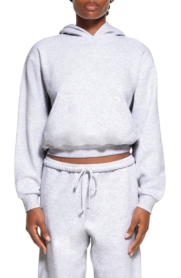 スキムズ レディース アウター パーカー・スウェット コットン フリース SKIMS Cotton Blend Fleece Classic Pullover Hoodie Light Heather Gray グレー