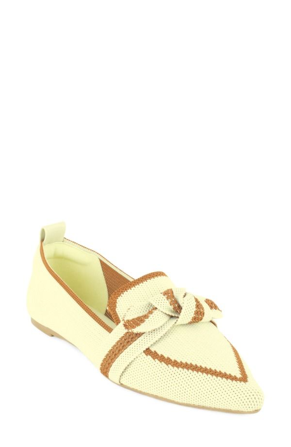 タハリ レディース シューズ スリッポン・ローファー Tahari Florentia Pointed Toe Loafer Yellow イエロー