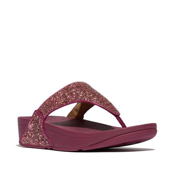 フィットフロップ レディース シューズ サンダル FitFlop Lulu Multi Tonal Glitter Toe Post Sandals Ruby Mix ルビー