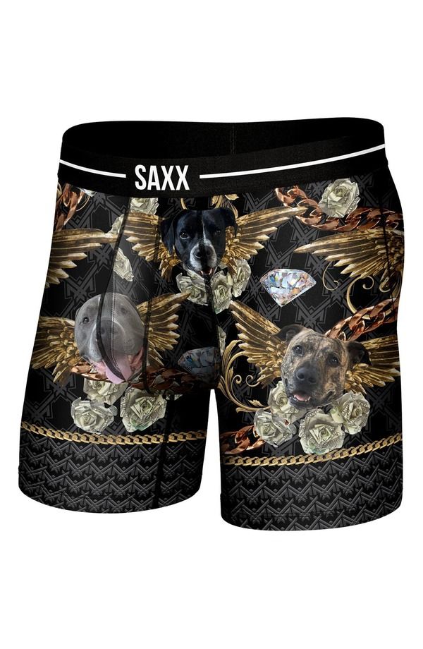 サックス メンズ アンダーウェア ボクサーパンツ メッシュ SAXX Volt Breathable Sim Fit Mesh Boxer Briefs Dogs Of MaxxBlack ブラック