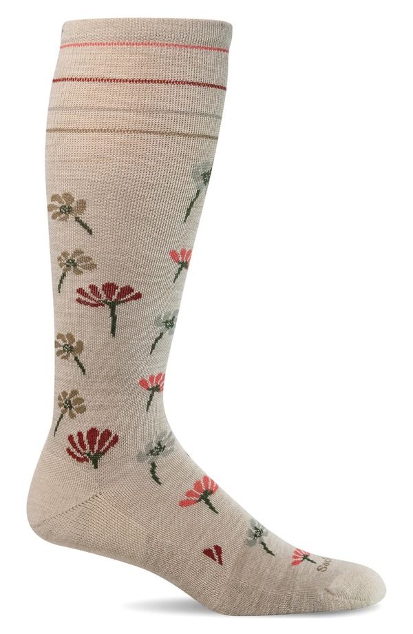 ソックウェル レディース アンダーウェア 靴下 SOCKWELL Field Flower Compression Socks Barley