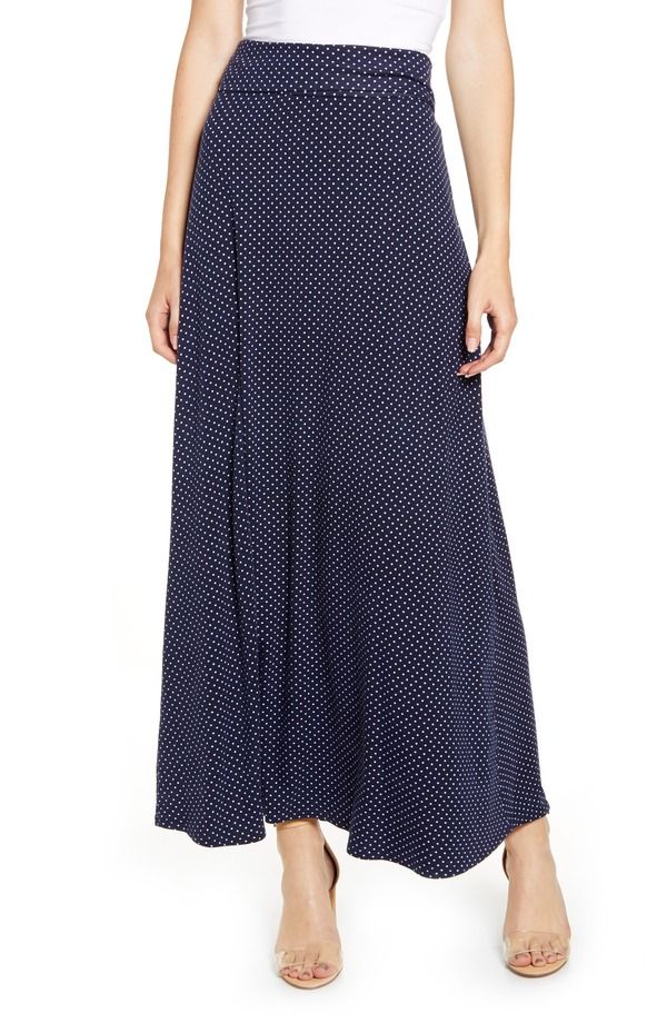 ラブアペラ レディース ボトムスカート マキシ Loveappella Roll Top Maxi Skirt Navy Ivory アイボリー