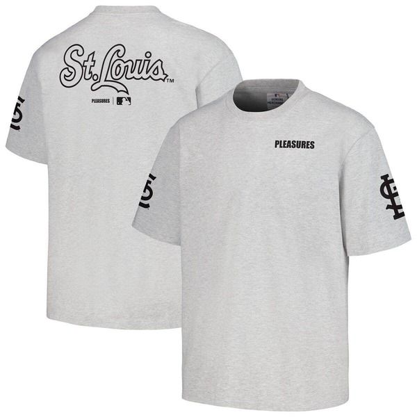 プレジャーズ メンズ トップス Tシャツ Mens PLEASURES Gray St Louis Cardinals Team TShirt Gray グレー
