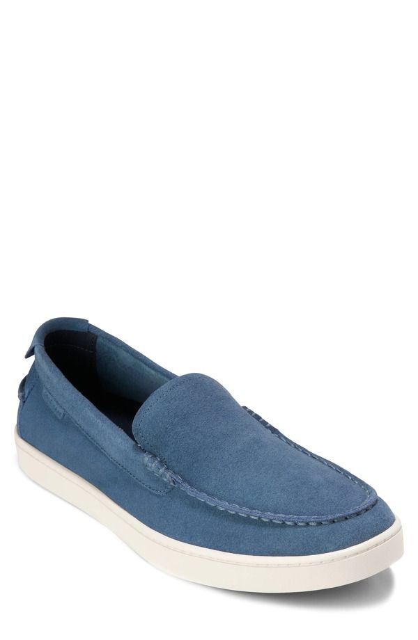 コールハーン メンズ シューズ スリッポン・ローファー Cole Haan Pinch Weekend Venetian Loafer China Blue Suede Ivory アイボリー