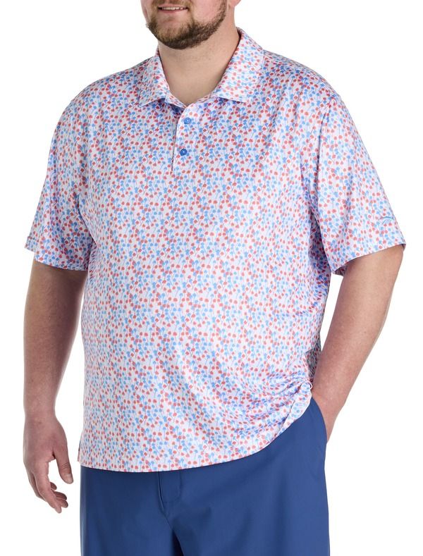 リーボック メンズ トップス ポロシャツ トール Reebok Big Tall Performance Tropical Americana Polo Shirt Multi マルチカラー