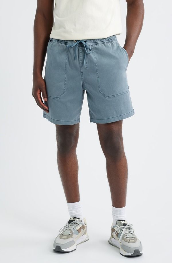 ローアク メンズ ボトムス ハーフパンツ・ショーツ ショートパンツ コットン Roark Made to Fade Stretch Cotton Drawstring Shorts Washed Navy ネイビー
