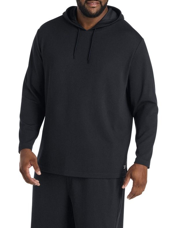 リーボック メンズ アウター パーカー・スウェットール Reebok Big Tall Everywhere Performance Textured Hoodie Black ブラック