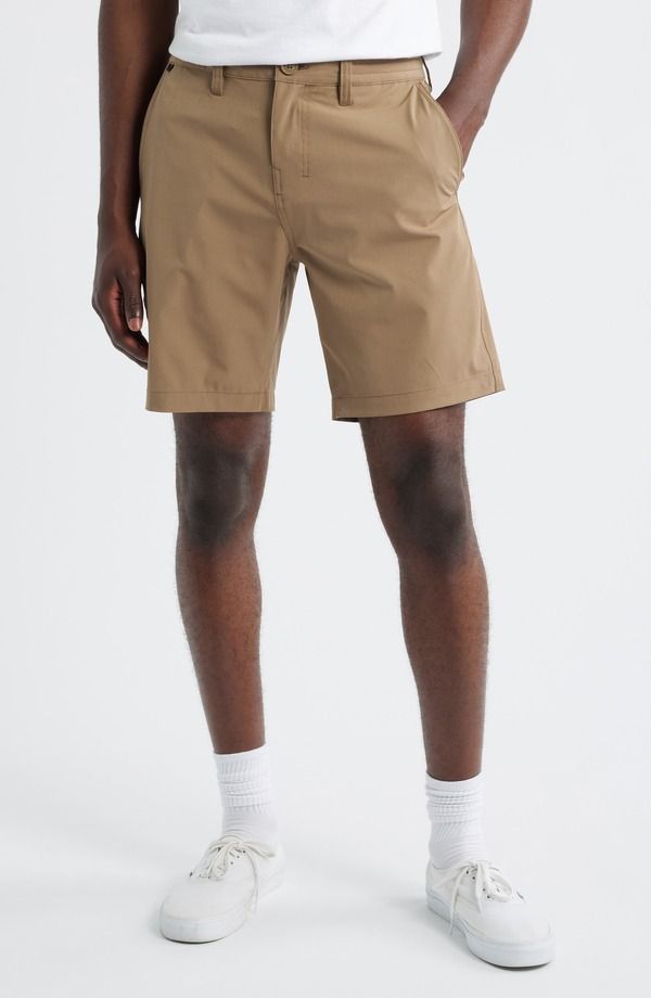 ローアク メンズ ボトムス ハーフパンツ・ショーツ ショートパンツ Roark Hytide Flat Front Hybrid Performance Shorts Darkhaki カーキ