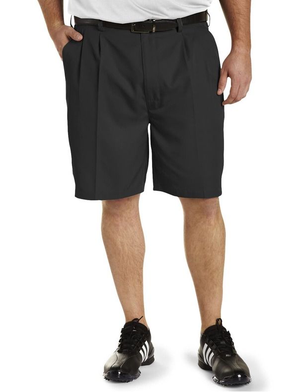 リーボック メンズ ボトムス ハーフパンツ・ショーツ プリーツ ショートパンツ Reebok Golf Performance Pleated Shorts Black ブラック
