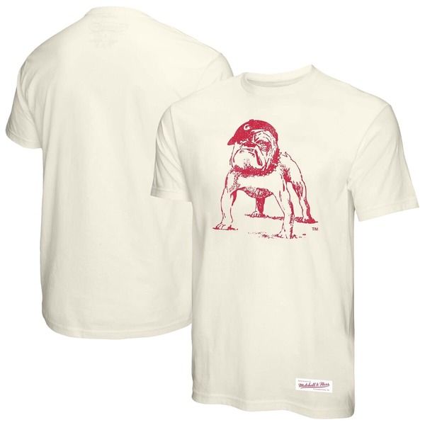 ミッチェルネス メンズ トップス Tシャツ ヴィンテージ Mens Mitchell Ness Cream Georgia Bulldogs Vintage Tone TShirt Cream クリーム