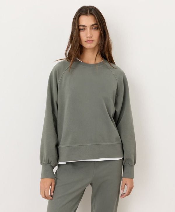 パクト レディース アウター パーカー・スウェット ニット Pact CloudKnit Raglan Crew Castor Green グリーン