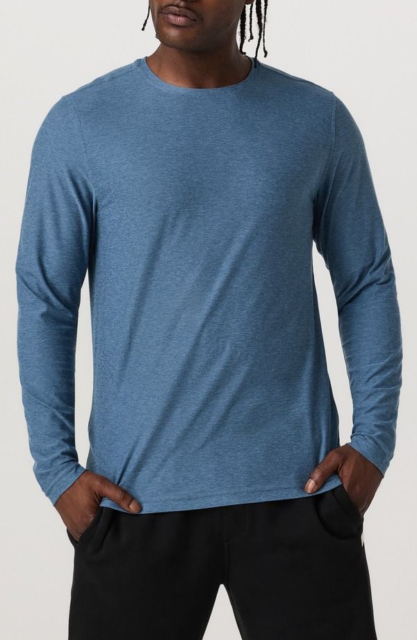 ビュオーリ メンズ トップス Tシャツ Vuori Long Sleeve Strato Tech Tee Pool Blue Heather ヘザー 16,485円
