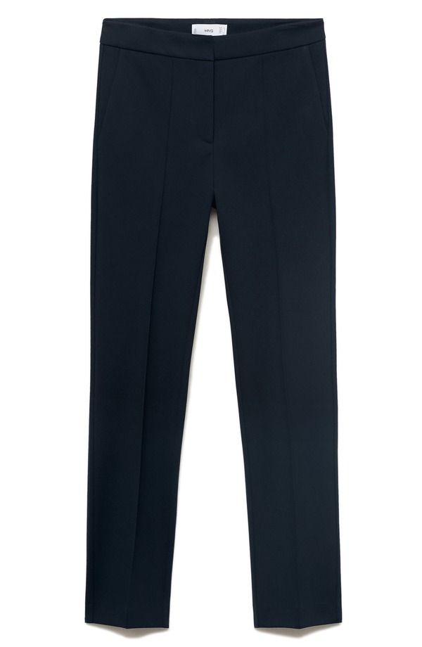 マンゴ レディース ボトムス デニムパンツ ストレート MANGO Straight Leg Pants Dark Navy ネイビー