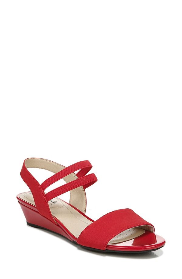 ライフストライド レディース シューズ サンダル LifeStride SHOES Yolo Wedge Sandal Red レッド